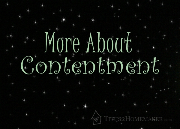 More About Contentment