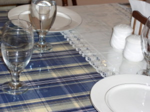 clear vinyl to protect the tablecloth #t2hmkr