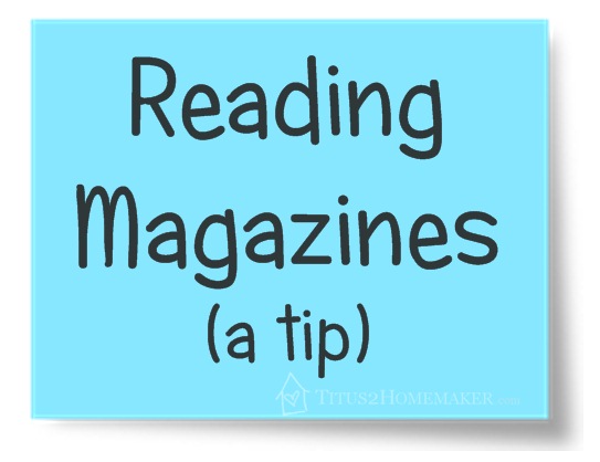 A tip for reading magazines #t2hmkr