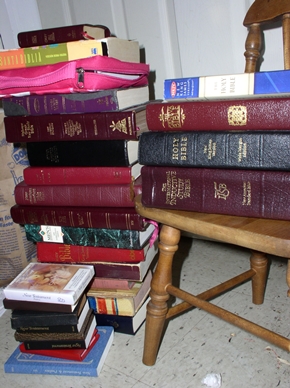 bibles1 rich in Scripture - stack of Bibles