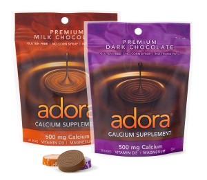 Adora milk chocolate & dark chocolate calcium supplements