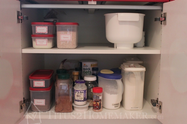#Kitchen Cabinet Reorganization at Titus 2 Homemaker - #t2hmkr #organization