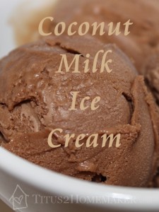 Chocolate Coconut Milk Ice Cream recipe at Titus 2 Homemaker - #t2hmkr #gf #glutenfree #dairyfree