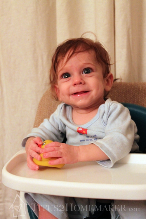 Caleb in the Baby Bud