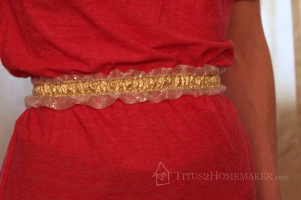 decorative band as a belt