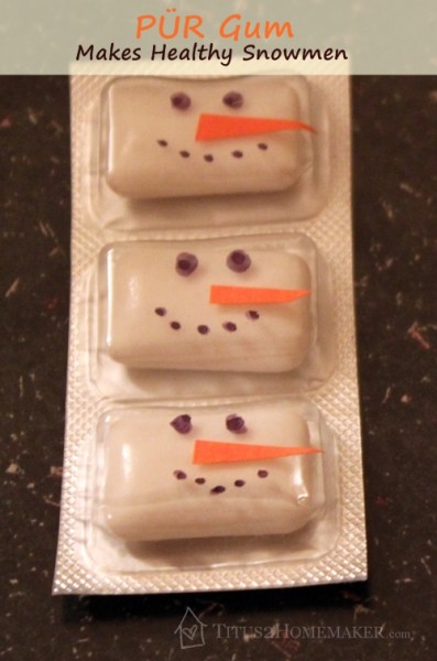 gum snowmen