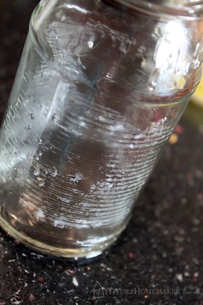 glass jar with the label removed #t2hmkr