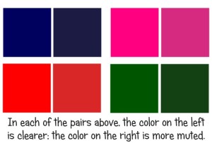 Clear Colors vs. Muted at Titus2Homemaker.com #t2hmkr