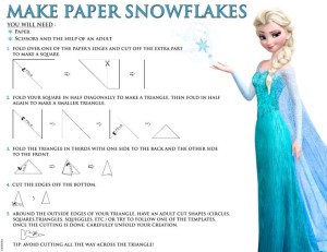 Frozen - how to make a paper snowflake #t2hmkr