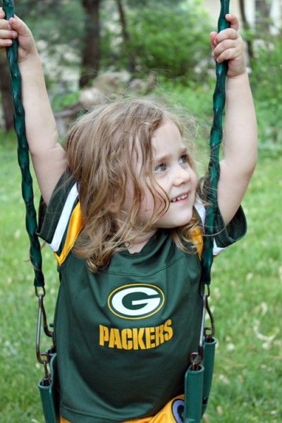 Livia's Packers gear from BabyFans #t2hmkr #gbpackers