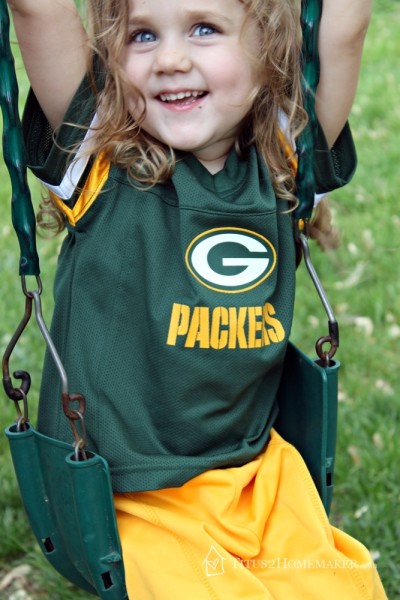 Livia's Packers gear from BabyFans #t2hmkr #gbpackers