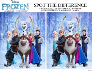 Frozen - spot the differences #t2hmkr