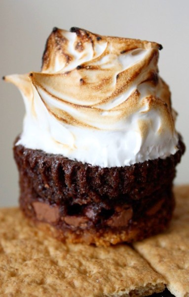 S'mores Roundup at Titus 2 Homemaker -- S'more Cupcakes from Living Eventfully #t2hmkr