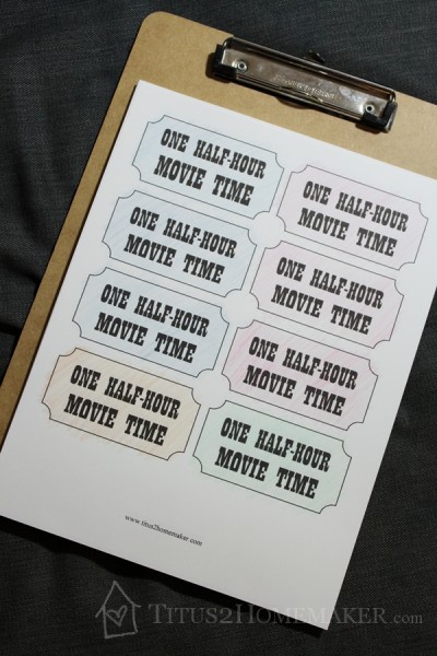 Movie Tickets - How to Keep the Kids from Fighting Over Who Picks the Movie (I Hope) -- Titus 2 Homemaker #t2hmkr