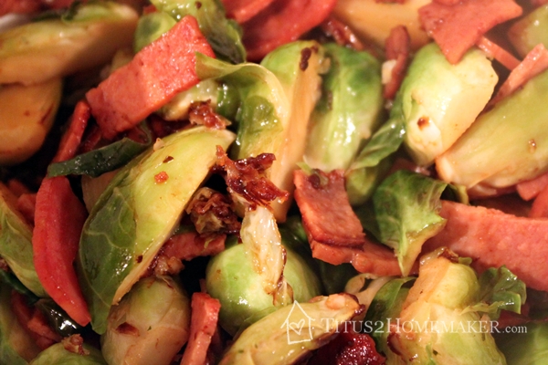 The Paleo Approach Cookbook review at Titus 2 Homemaker (Bacon-Braised Brussels Sprouts) #t2hmkr #paleo #aip
