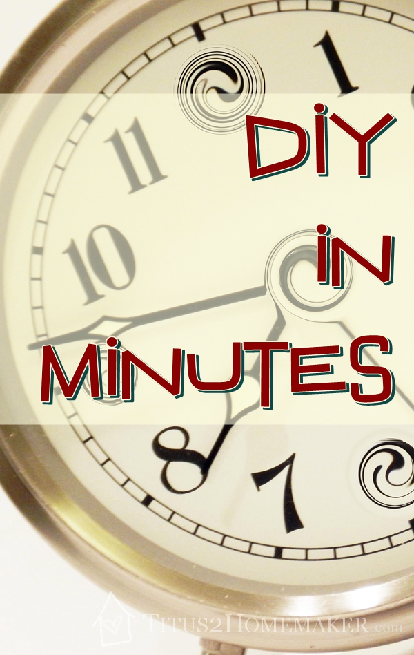 DIY in Minutes -- Titus 2 Homemaker  #t2hmkr
