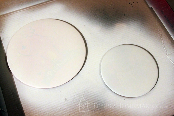 Dollar Store Redos - buttons being "primed" -- Titus 2 Homemaker #t2hmkr