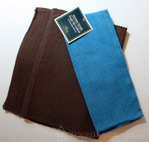 Dollar Store Redos -- linens "before"  -- Titus 2 Homemaker #t2hmkr