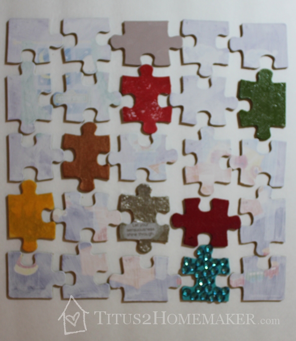 Dollar Store Redos - puzzle "after" -- Titus 2 Homemaker #t2hmkr
