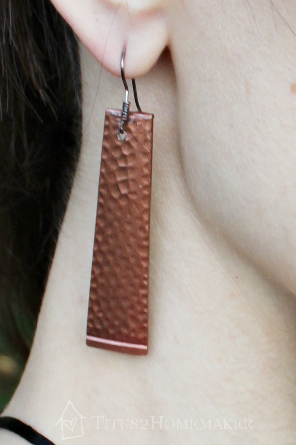 Dollar Store Redos - spoons "after" (earrings) -- Titus 2 Homemaker #t2hmkr