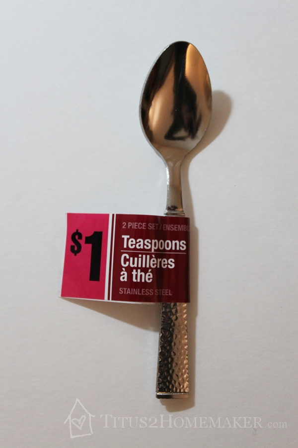 Dollar Store Redos -- spoons "before"  -- Titus 2 Homemaker #t2hmkr