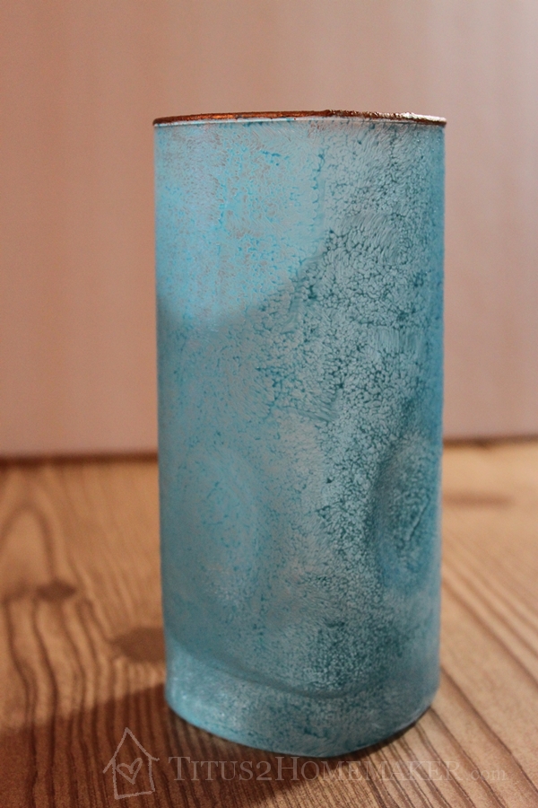 Dollar Store Redos - vase "after"   -- Titus 2 Homemaker #t2hmkr