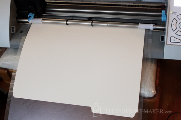 cutting a file folder with the Silhouette Cameo -- Titus 2 Homemaker  #t2hmkr