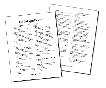 Stocking Stuffer Ideas