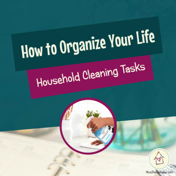How to Organize Your Life (#3): Household Cleaning Tasks (title image)