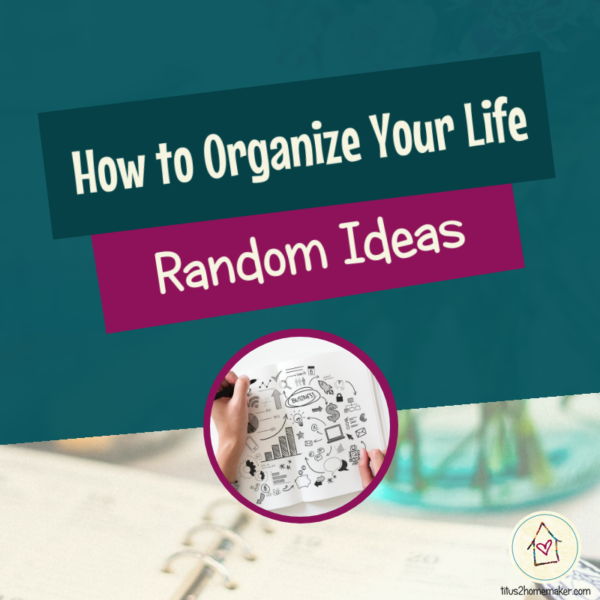 How to Organize Your Life (#18): Random Ideas (title image)
