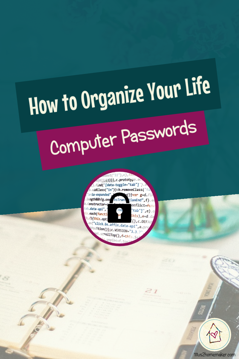 How to Organize Your Life (#33): Computer Passwords (pinnable image)