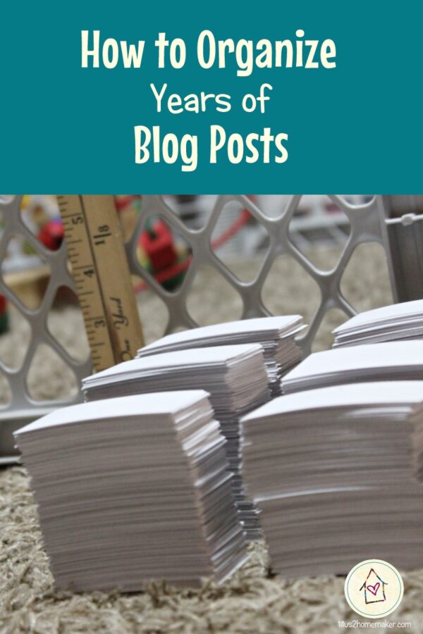 How to Organize Years of Blog Content
