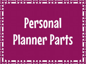 Personal Planner Parts