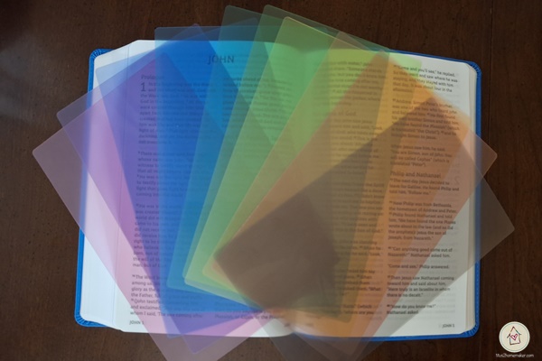 Grace Bible for Kids - colored overlays fanned out