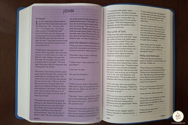 Grace Bible for Kids - colored overlay in use