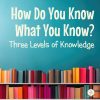 How Do You Know What You Know? Three Levels of Knowledge - horizontal title image